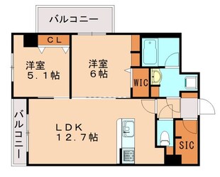 シャトーボヌールの物件間取画像